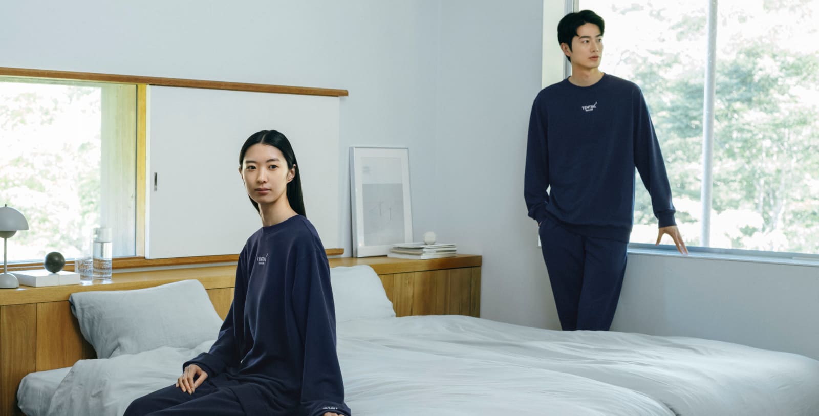 TENTIALのリカバリーウェアを着用する男女のイメージ