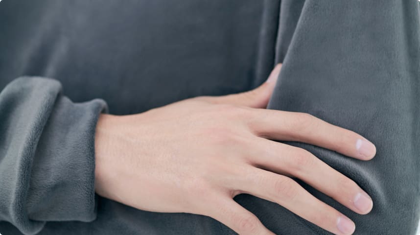 リカバリーウェア生地の肌触りイメージ